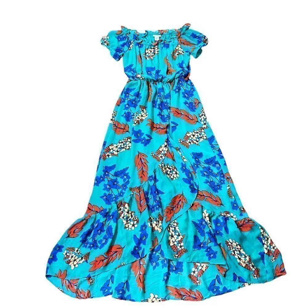 Belle Vere Floral Faux Wrap Maxi Dress Size SMALL